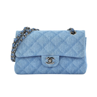 香奈兒 CHANEL CF 經典 小型 口蓋包 A01113 晶片款 單寧COCO23 原廠盒子/防塵袋/購買證明