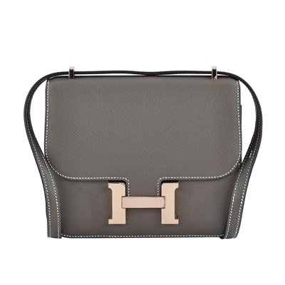 愛馬仕 Hermes Constance Bag 康康包 MIni 18 CN18 U刻 大象灰PG釦CONSTANCE18 原廠盒子/防塵袋