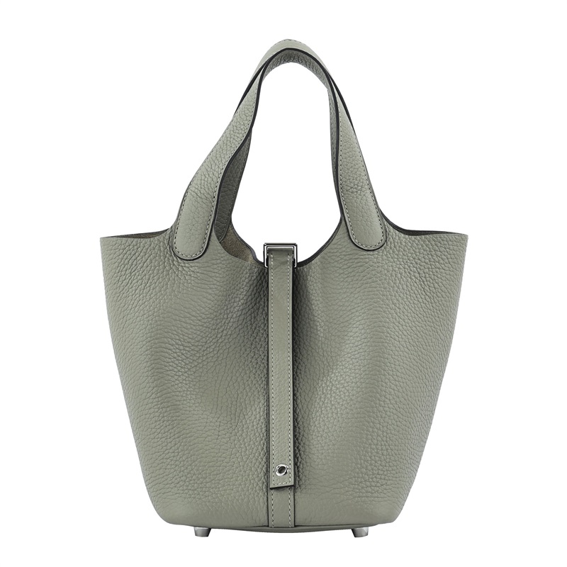 愛馬仕 Hermes Picotin Lock 18 菜籃子包 PT18 B刻 鼠尾草綠銀扣PICOTIN18 原廠盒子/防塵袋/鎖組/購買證明影本