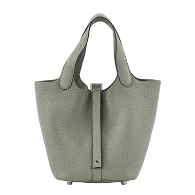 愛馬仕 Hermes Picotin Lock 18 菜籃子包 PT18 B刻 鼠尾草綠銀扣PICOTIN18 原廠盒子/防塵袋/鎖組/購買證明影本