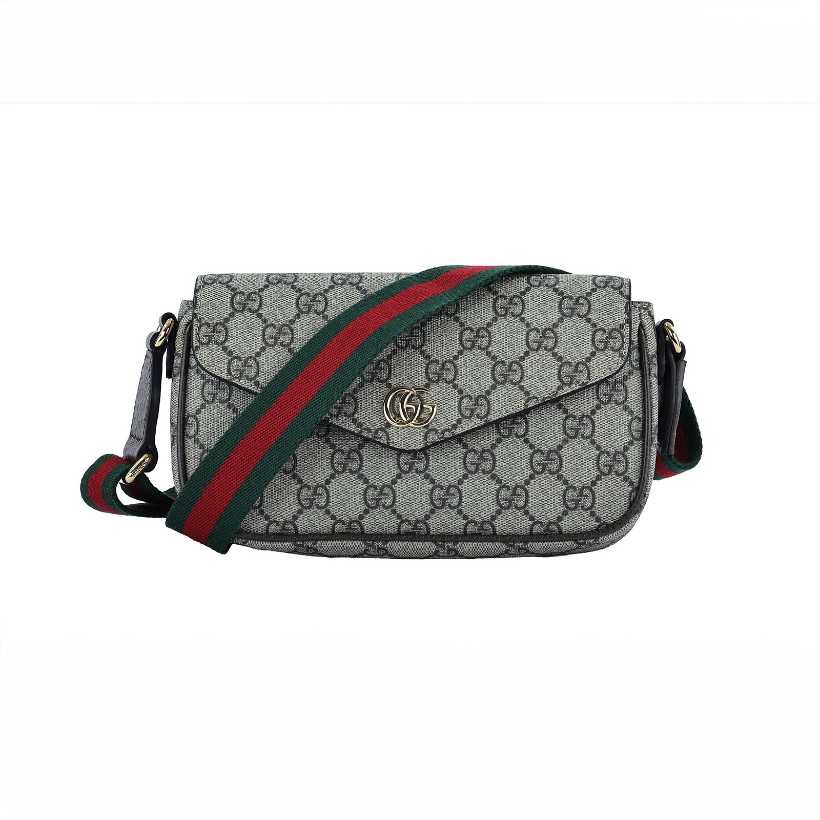 古馳 GUCCI Ophidia 迷你 肩背包 764061 口蓋織帶側背小包 原廠盒子/防塵袋