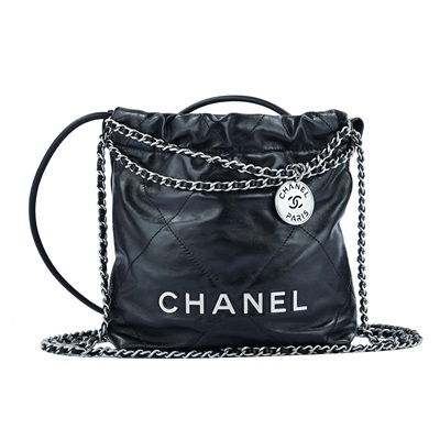 香奈兒 CHANEL 22 迷你 束口包 AS3980 晶片款 黑22 MINI 原廠盒子/防塵袋/購買證明