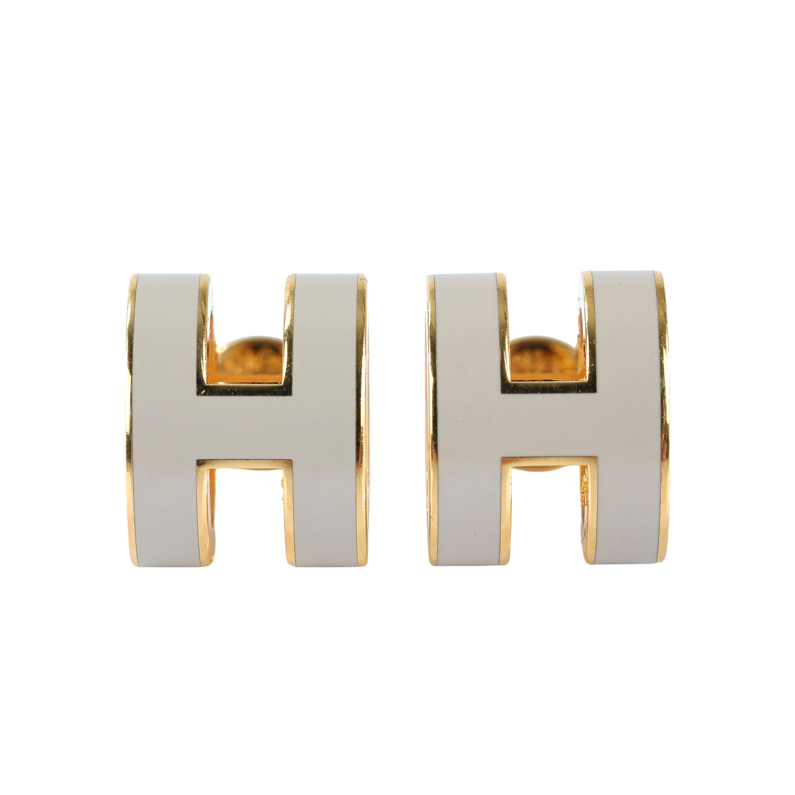 愛馬仕 Hermes Mini Pop H 耳釘 POPHE ST1128 栗子灰 H耳環 原廠盒子