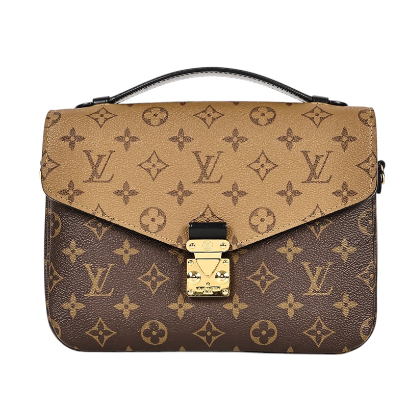 路易威登 LOUIS VUITTON Pochette Métis 拚色設計 釦式 手提 斜背包 M44876 雙色原花郵差包 防塵袋