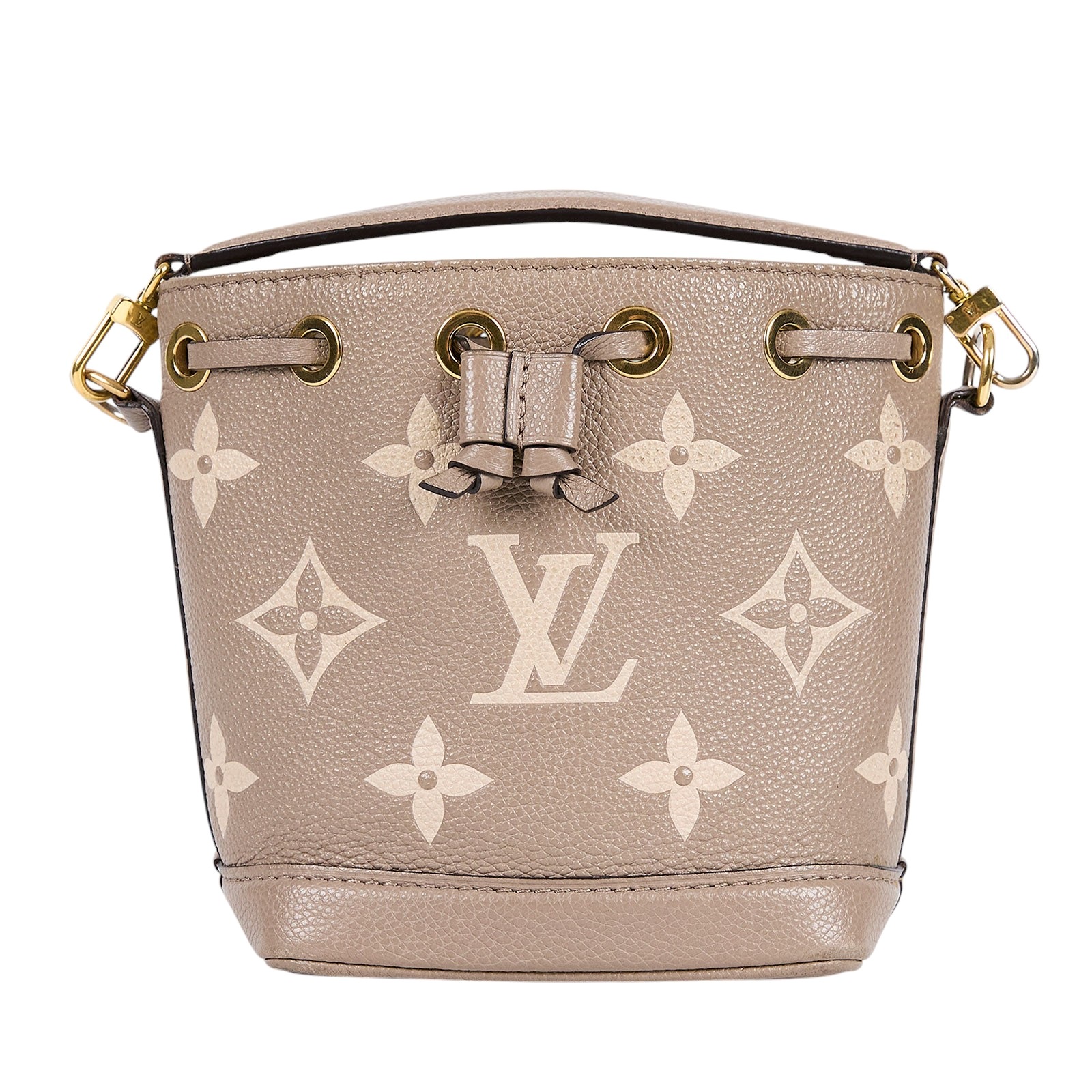 路易威登 LOUIS VUITTON Nano Noé 雙色 束口水桶包 M46291 晶片款  原廠盒子/防塵袋