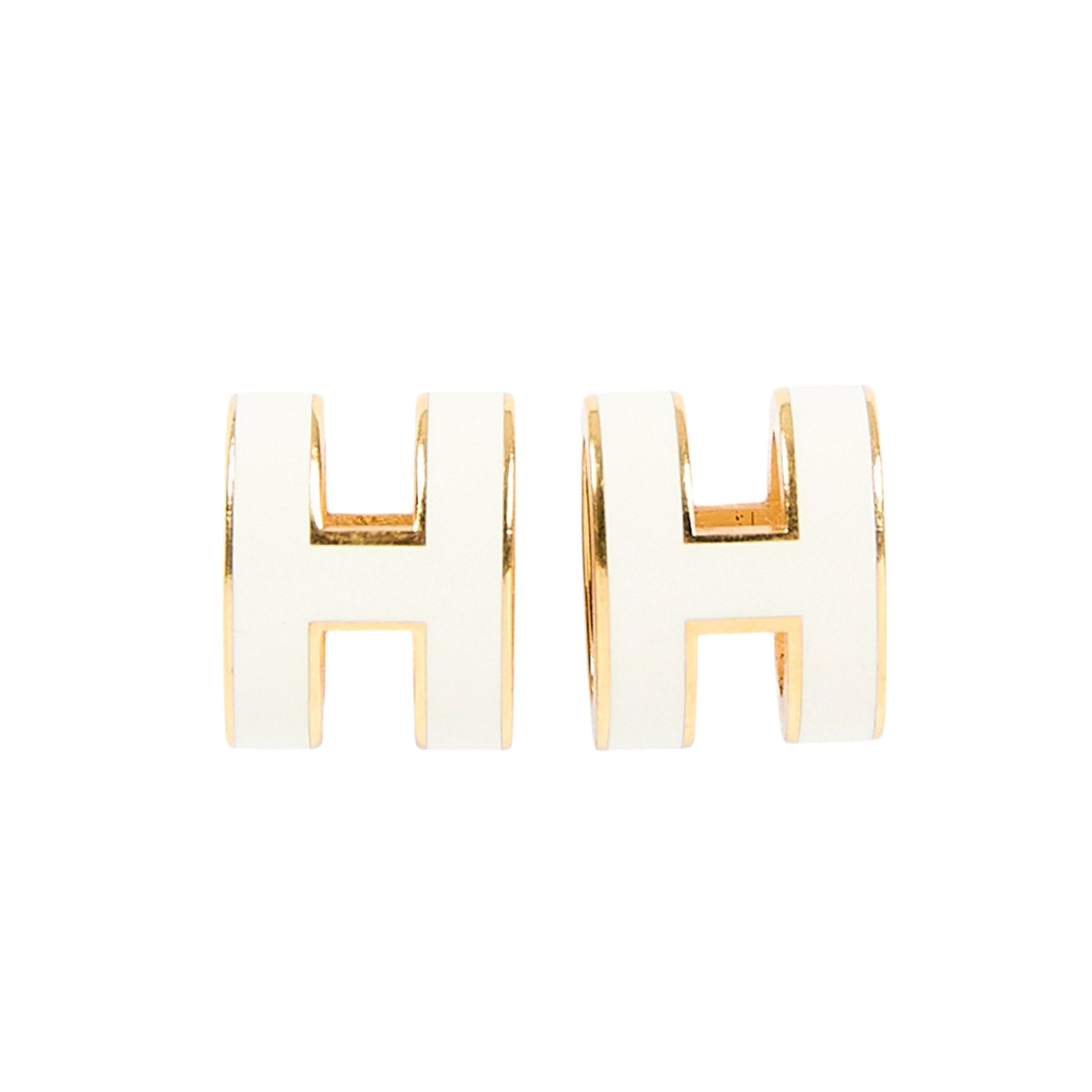 愛馬仕 Hermes Mini Pop H 耳釘 POPHE 白POP H耳環 原廠盒子