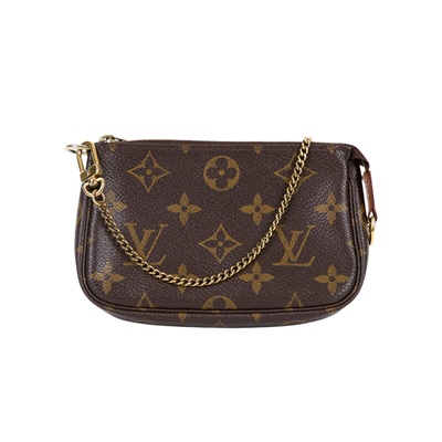 路易威登 LOUIS VUITTON Monogram塗層帆布 鏈帶 迷你小皮包 M58009 原花迷你麻將包 無附屬品