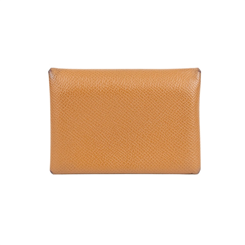 愛馬仕 Hermes Calvi Duo 卡包 CALD Z刻 金棕CALVI DUO 原廠盒子