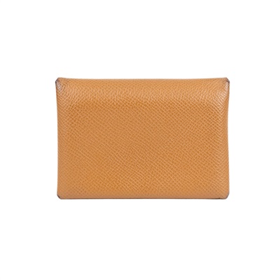 愛馬仕 Hermes Calvi Duo 卡包 CALD Z刻 金棕CALVI DUO 原廠盒子