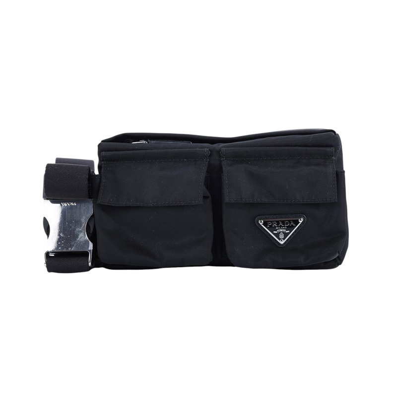 普拉達 PRADA Re-Nylon 腰包 2CN093_2CYU 黑尼龍迷你胸包 防塵袋