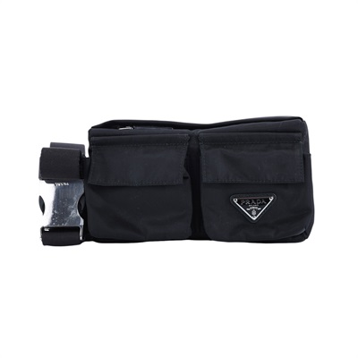 普拉達 PRADA Re-Nylon 腰包 2CN093_2CYU 黑尼龍迷你胸包 防塵袋