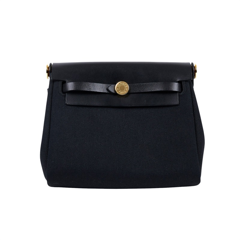 愛馬仕 Hermes Herbag Zip 20 金色五金 黑色 H086430CCAA W刻/ 黑HERBAG20 防塵袋/原廠盒子/購買證明影本