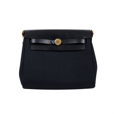 愛馬仕 Hermes Herbag Zip 20 金色五金 黑色 H086430CCAA W刻/ 黑HERBAG20 防塵袋/原廠盒子/購買證明影本