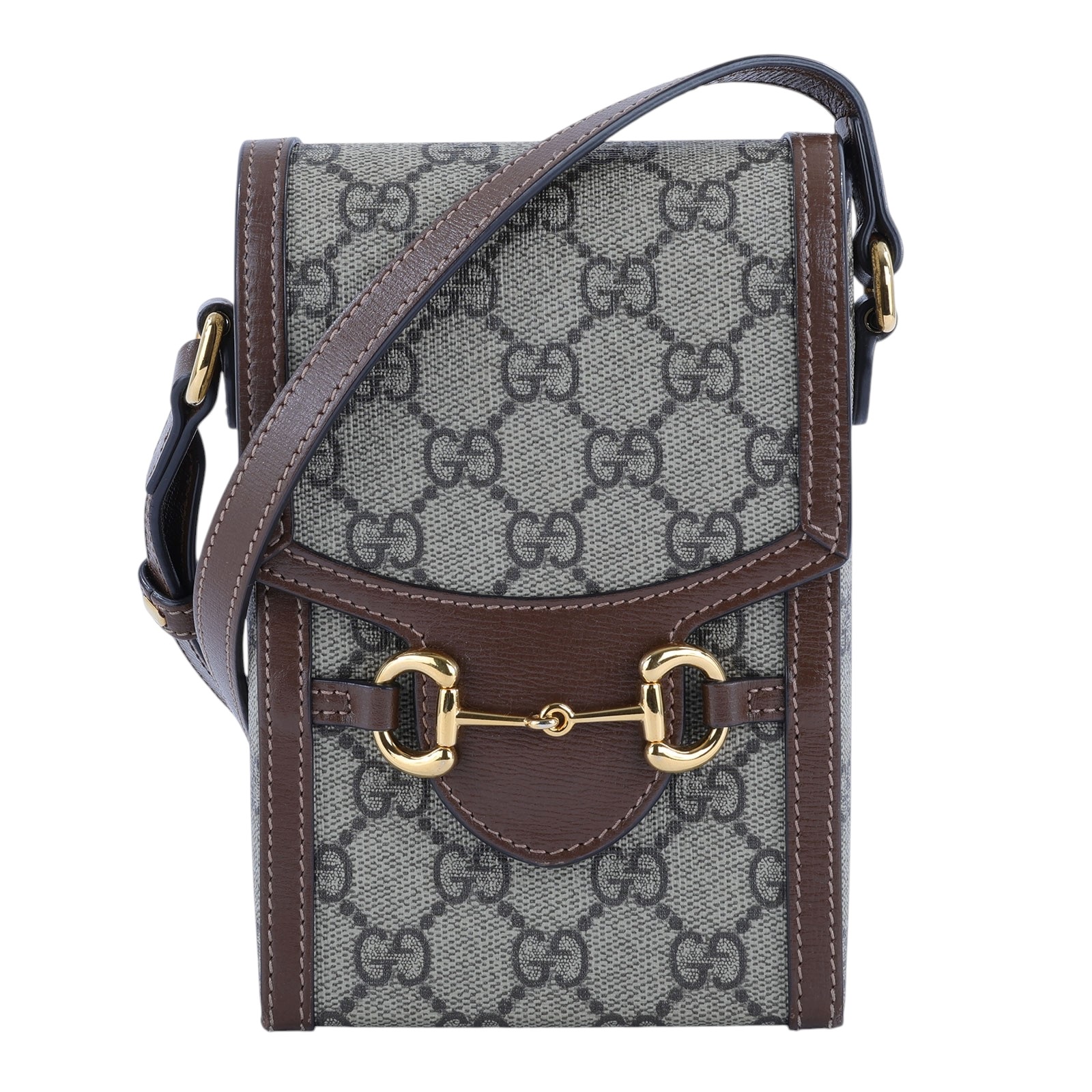 古馳 GUCCI 馬銜扣 1955 迷你袋 625615 棕Horsebit mini 迷你馬銜扣肩背斜背1955手機包 防塵袋