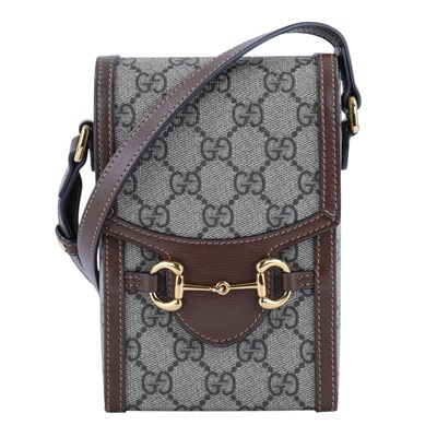 古馳 GUCCI 馬銜扣 1955 迷你袋 625615 棕Horsebit mini 迷你馬銜扣肩背斜背1955手機包 防塵袋