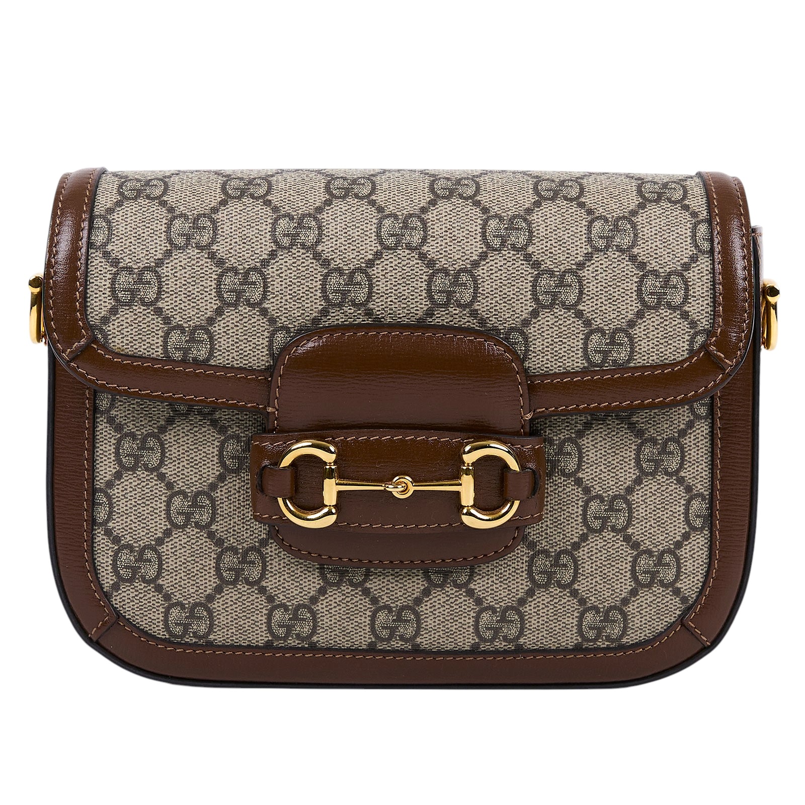 古馳 GUCCI Horsebit 1955 迷你 馬鞍包 658574 HUHHG 棕1955 mini 防塵袋/原廠盒子/購買證明/背袋