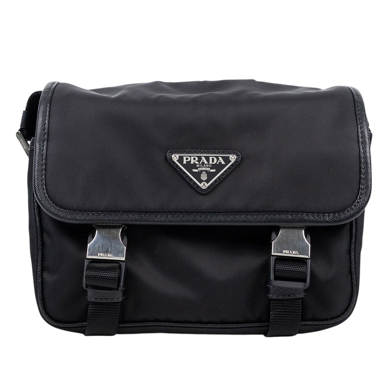 普拉達 PRADA Re-Nylon Saffiano 皮革肩背袋 2VD034_2DMH 黑Re-Nylon 及 Saffiano 皮革肩背袋 防塵袋/內袋