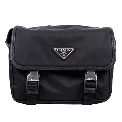 普拉達 PRADA Re-Nylon Saffiano 皮革肩背袋 2VD034_2DMH 黑Re-Nylon 及 Saffiano 皮革肩背袋 防塵袋/內袋