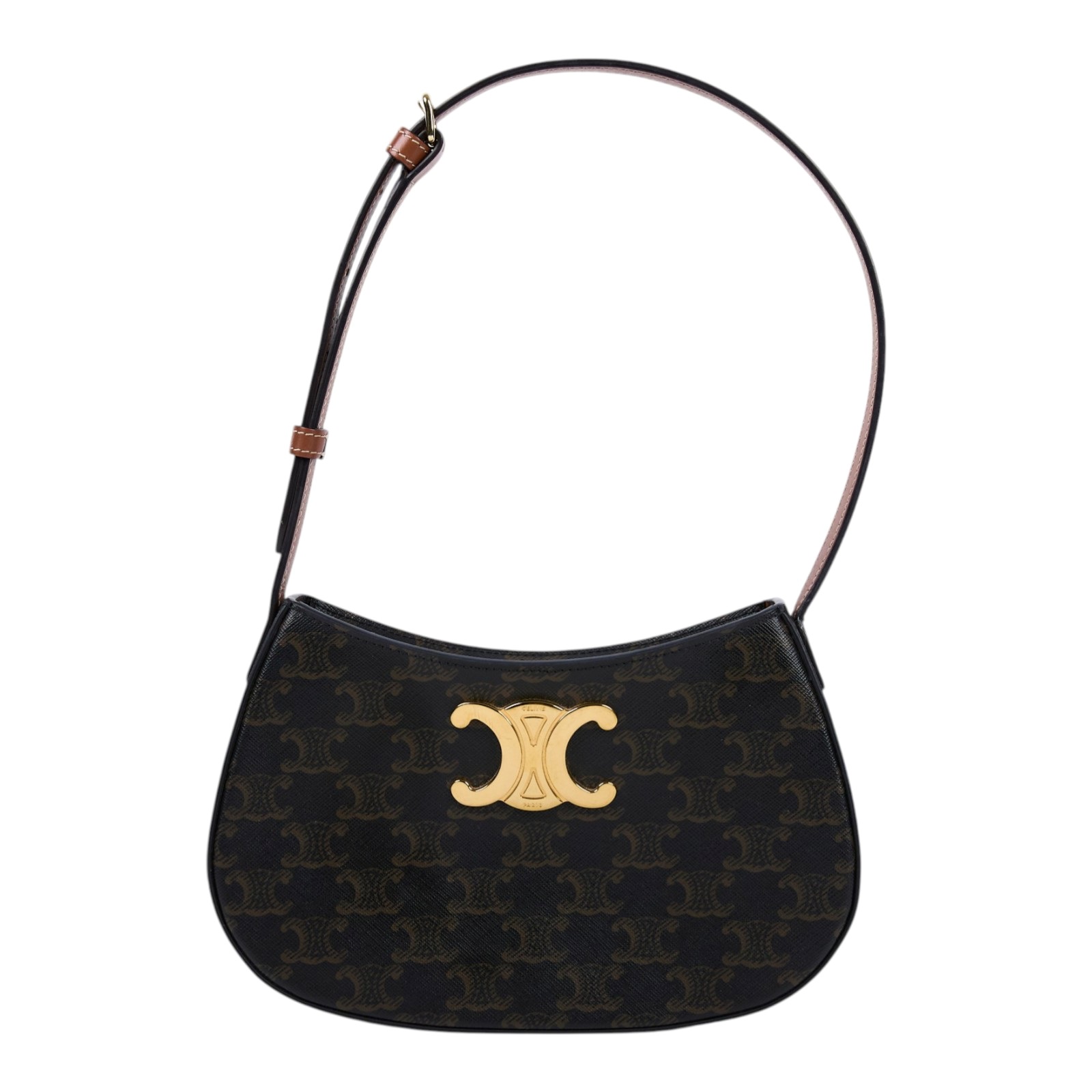 思琳 CELINE Tilly 標識印花 牛皮革 中型 手提 肩背包 115702CUZ 凱旋門TILLY 中號 防塵袋/日本購買證明