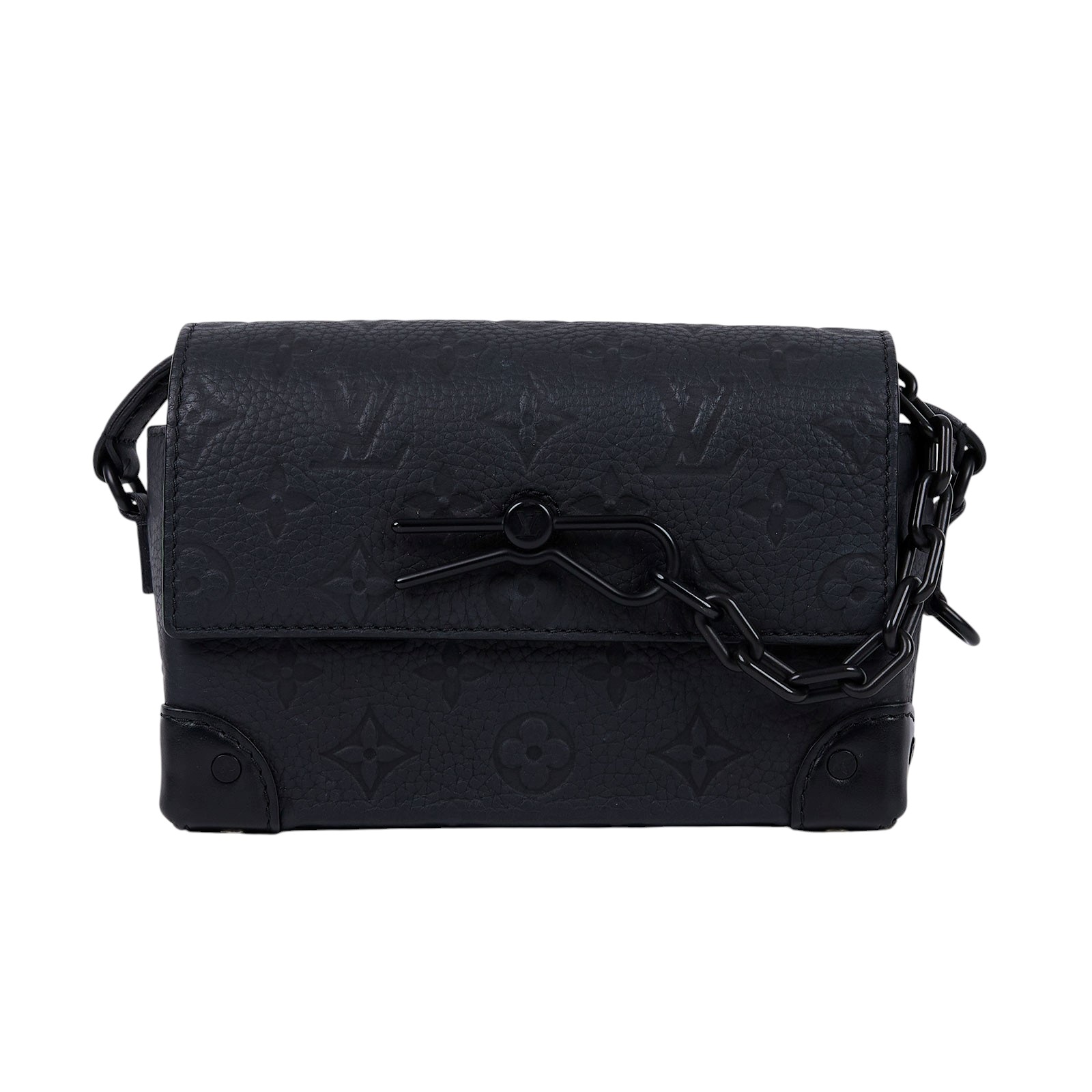 路易威登 LOUIS VUITTON Steamer 隨身 錢包 黑色 M81746 晶片款 黑原花壓紋Steamer肩背包 原廠盒子/防塵袋