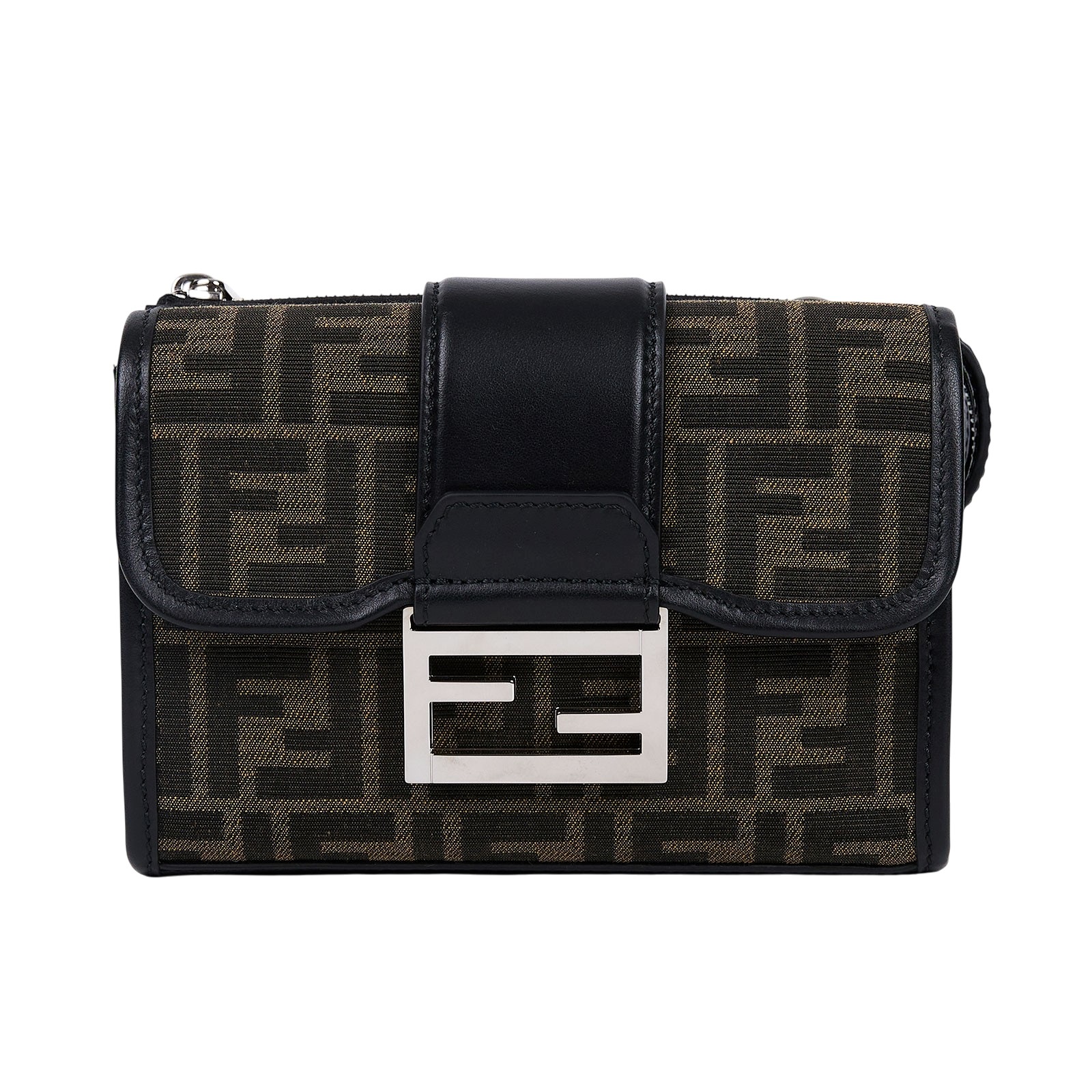 芬迪 FENDI Baguette Double 斜背包 7VA649ALWK 棕Double Baguette 防塵袋