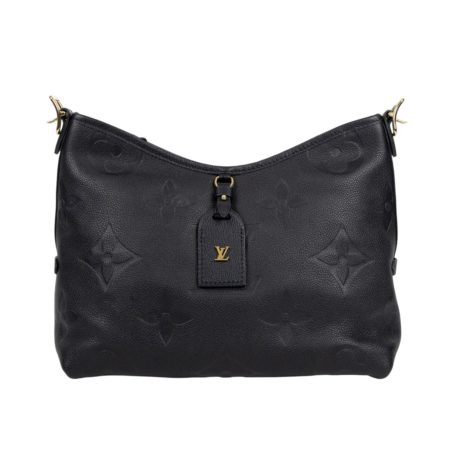 路易威登 LOUIS VUITTON CarryAll PM  黑色 牛皮 肩背包 M46288 晶片款 黑牛皮壓紋CARRYAll PM 防塵袋