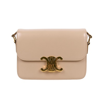 思琳 CELINE 亮面牛皮革 Teen Triomphe 凱旋門 肩背包 188423BF4 燕麥TEEN凱旋門肩背包 防塵袋