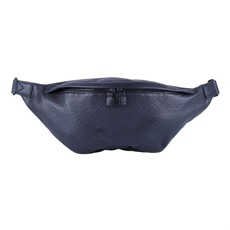 路易威登 LOUIS VUITTON Discovery 壓花小牛皮 腰包 黑色 M44388 晶片款 黑原花壓紋DISCOVERY腰包 防塵袋