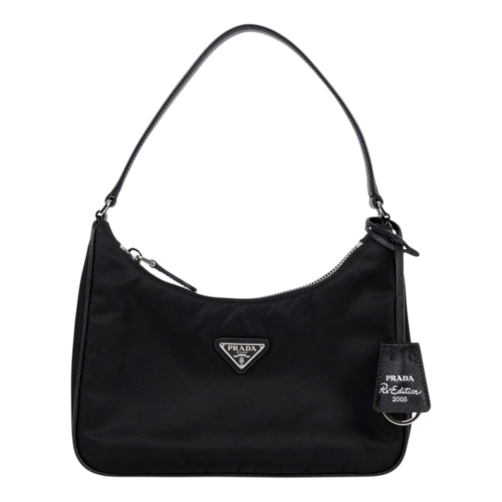 普拉達 PRADA Prada Re-Edition 環保尼龍 迷你袋 1NE204_R064 黑尼龍HOBO腋下包 防塵袋/保證卡