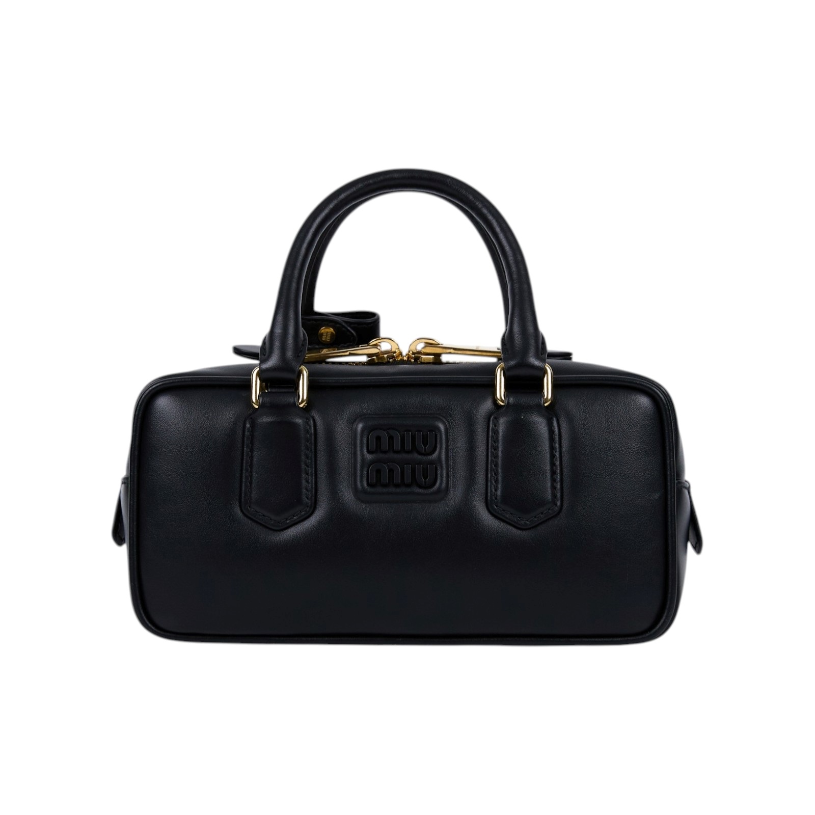 繆繆 MIU MIU Arcadie 皮革 手袋 標準 5BB142_ACR3 黑BAULETTO 小 防塵袋/背帶/保證卡