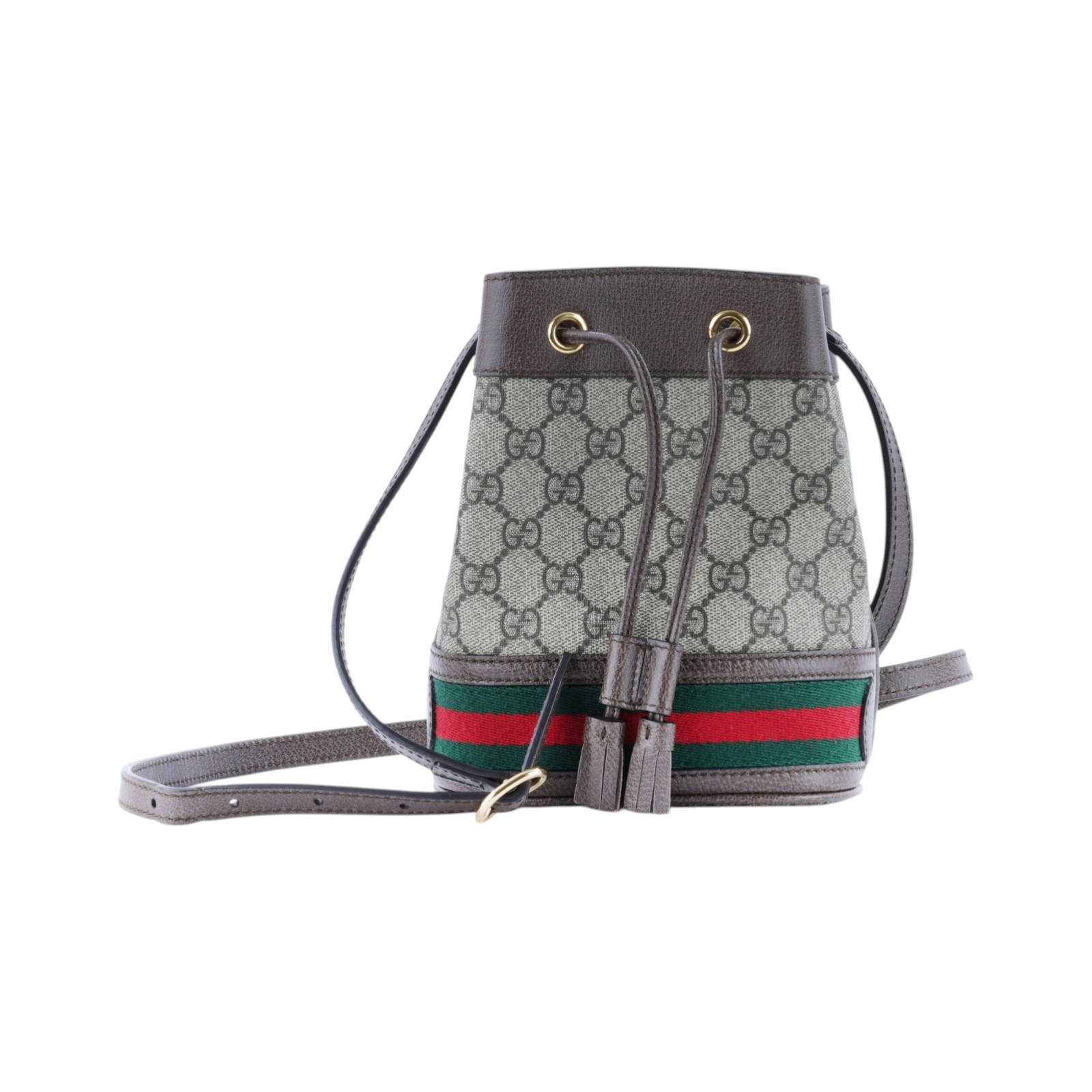 古馳 GUCCI Ophidia GG 迷你 水桶袋 米色 烏木色 550620 96I3B 棕GG紋OPHIDIA水桶包 防塵袋
