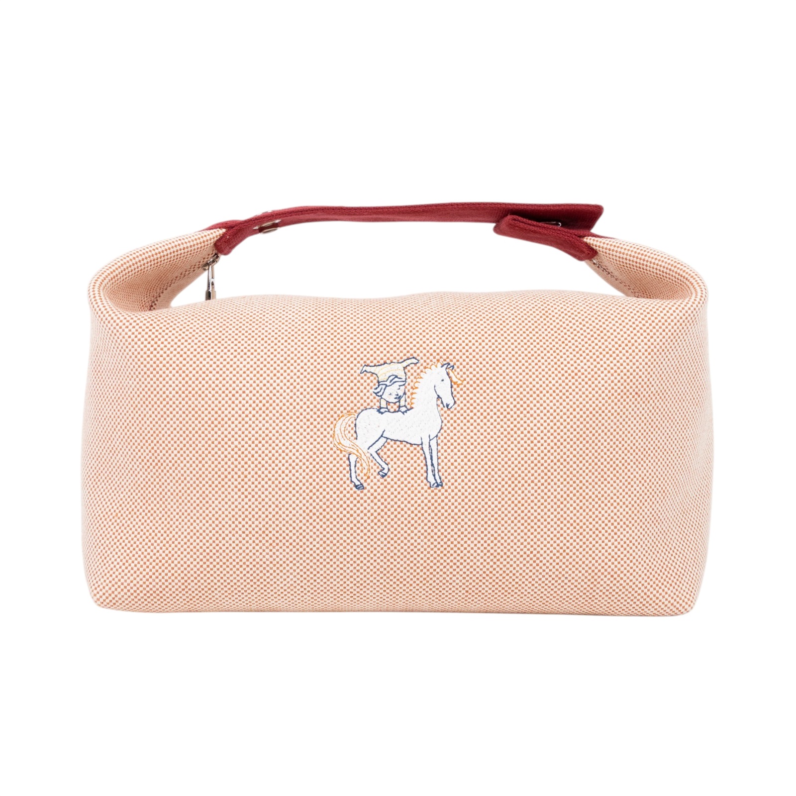 愛馬仕 Hermes Bride a Brac Cabriole 收納包 大型 棕紅色 H103587Mv02 H103587M 02  購買證明影本