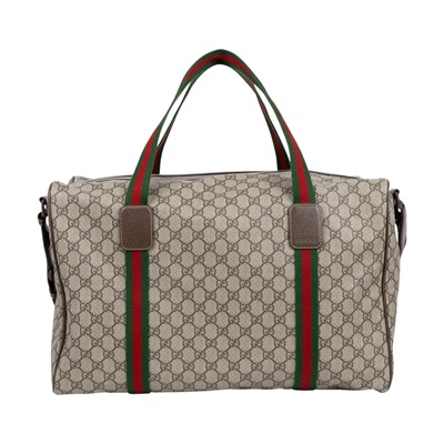 古馳 GUCCI GG Supreme 旅行袋 手提包 肩背包 760152 FACK7 棕原花旅行袋 無附屬品