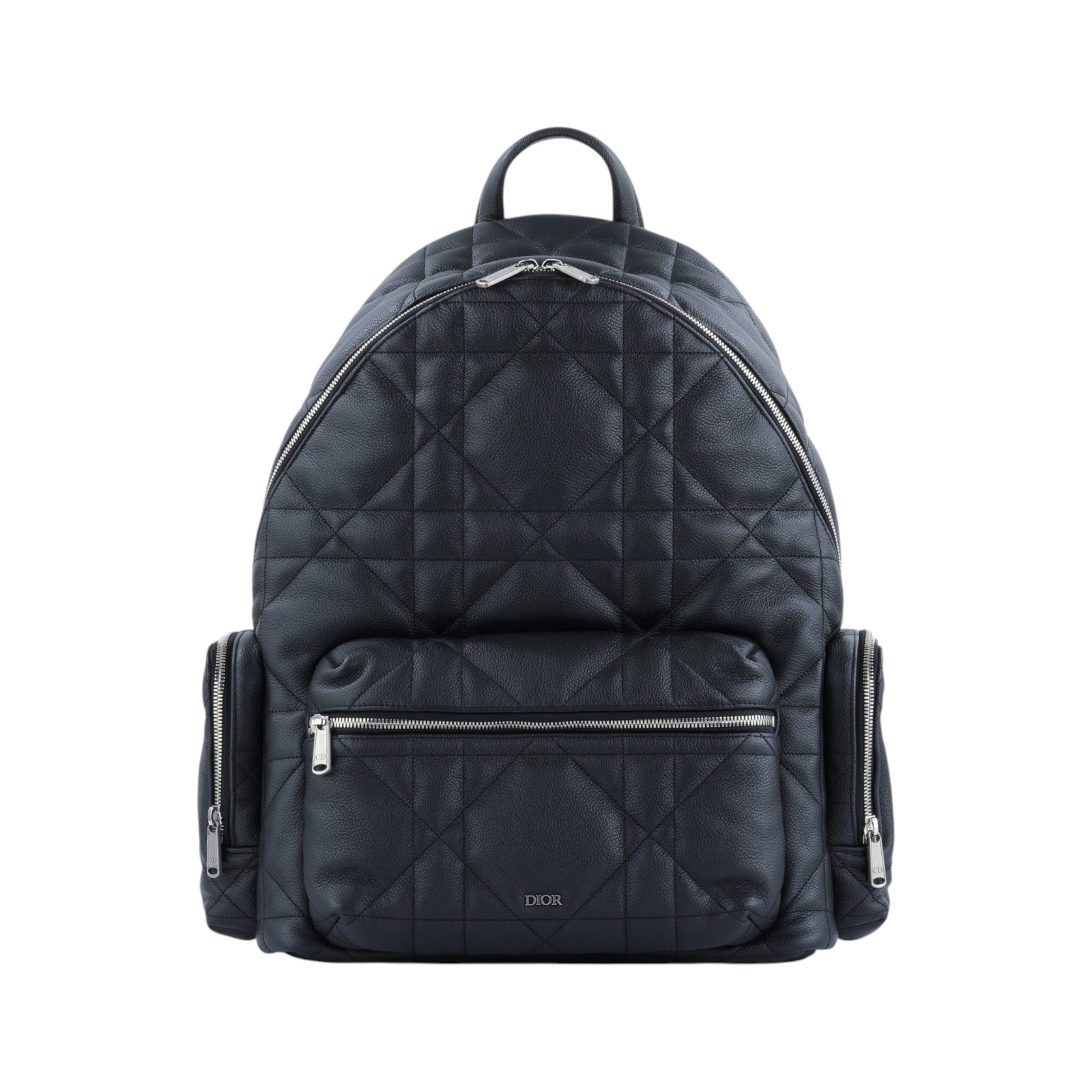 迪奧 CHRISTIAN DIOR Maxicannage 後背包 雙肩包 1ESBA220MNE 黑Dior Maxicannage後背包 防塵袋/保證卡