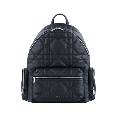 迪奧 CHRISTIAN DIOR Maxicannage 後背包 雙肩包 1ESBA220MNE 黑Dior Maxicannage後背包 防塵袋/保證卡