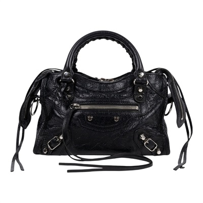 巴黎世家 BALENCIAGA Mini City 機車包 300295 黑CITY SMALL 背帶/鏡子