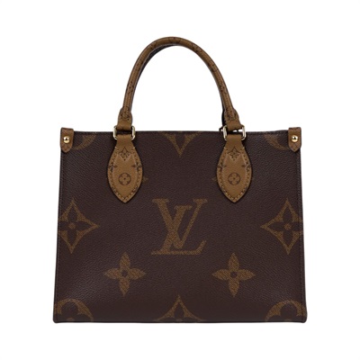 路易威登 LOUIS VUITTON OnTheGo PM 雙色帆布 手提 斜背包 M46373 晶片款 原花ON THE GO PM 防塵袋/背帶/零錢包