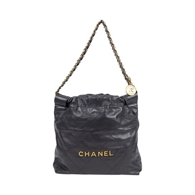 香奈兒 CHANEL 22 小型 流浪包 肩背包 AS3260 晶片款 灰金22包 小號 原廠盒子/防塵袋/內袋