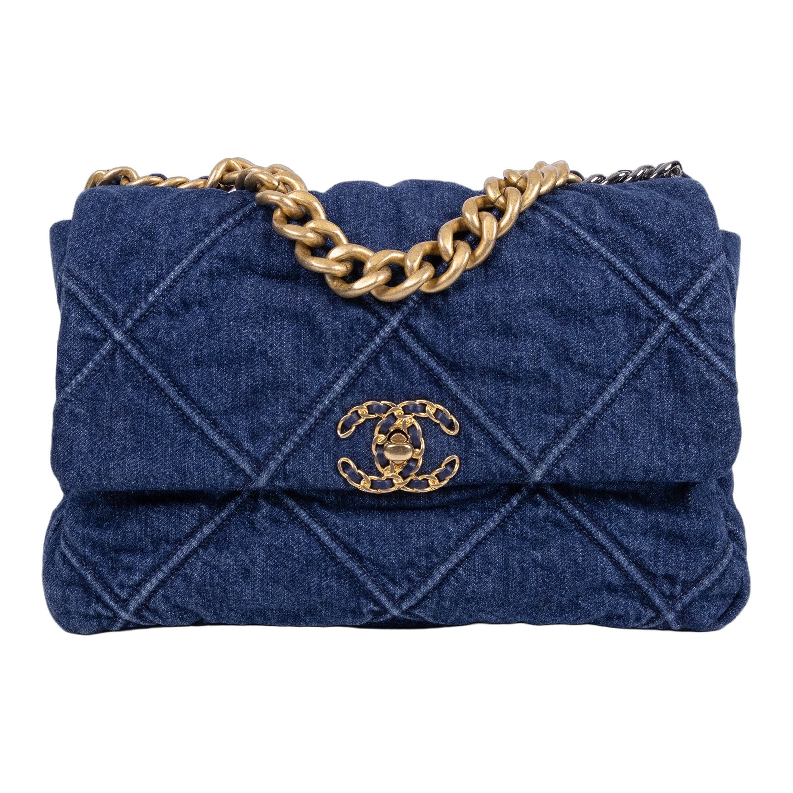 香奈兒 CHANEL 19 大型口蓋包 AS1161 B02876 29開牛仔19包 中號 防塵袋/原廠盒子/購買證明/保證卡