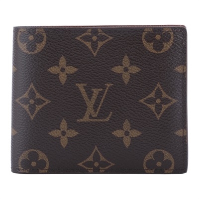 路易威登 LOUIS VUITTON Marco 錢包 短夾 M62288 晶片款 棕原花對折短夾 原廠盒子/防塵袋/購買證明