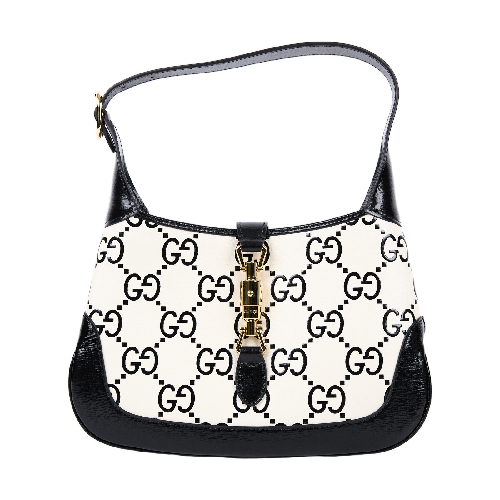 古馳 GUCCI Jackie 1961 小型 肩揹袋 636706 UGMBG 黑白GG JACKIE 1961 SMALL 防塵袋/背帶