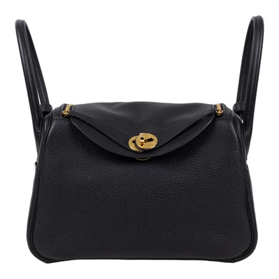 愛馬仕 Hermes Lindy 琳迪包 26 黑色 金色五金 H073428CC89 /YNS022 MI  原廠盒子/防塵袋/購買證明/雨衣