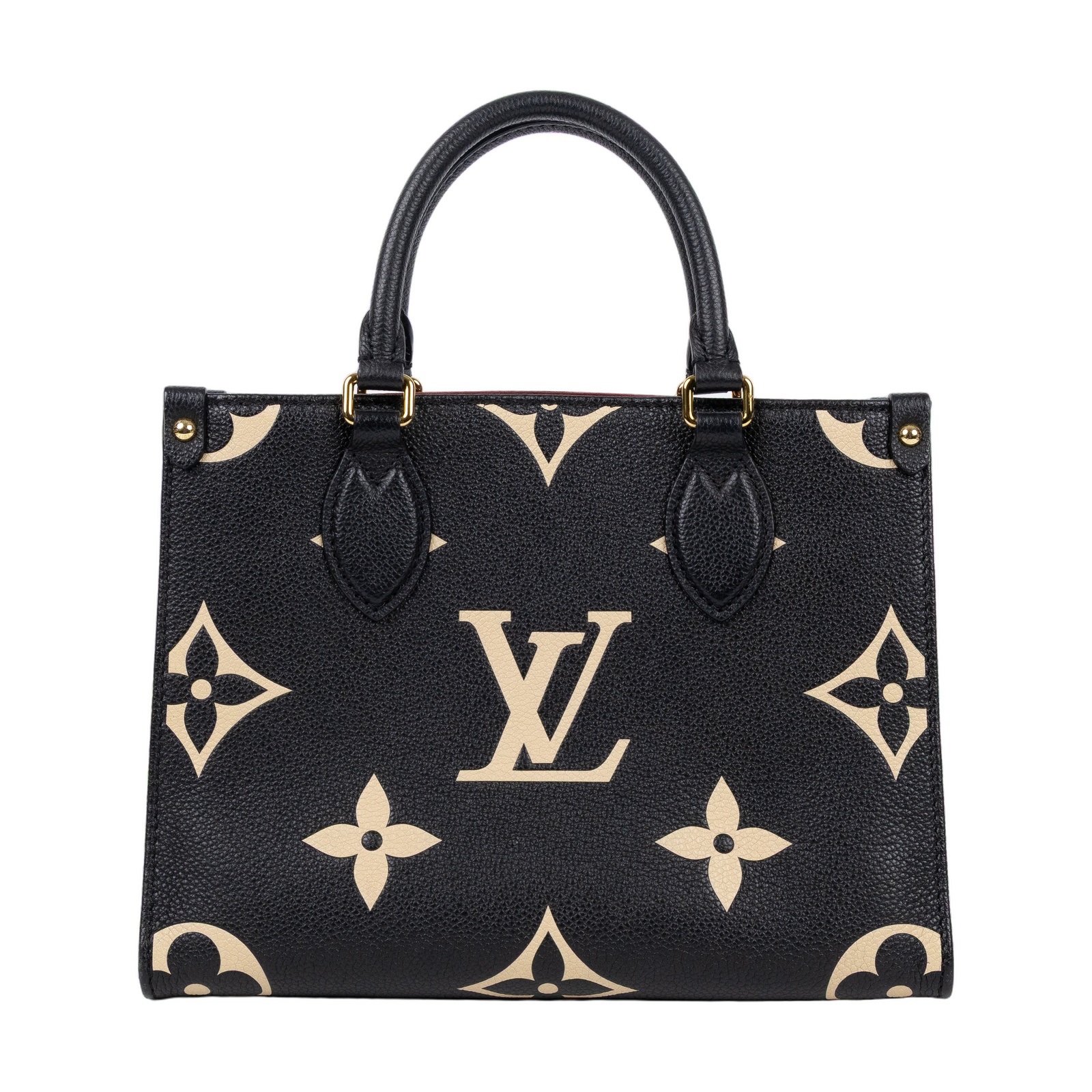 路易威登 LOUIS VUITTON OnTheGo PM 手提 肩背包 雙色 黑色 米白色  M45659 晶片款 黑米雙色ONTHEGO PM 防塵袋/背帶