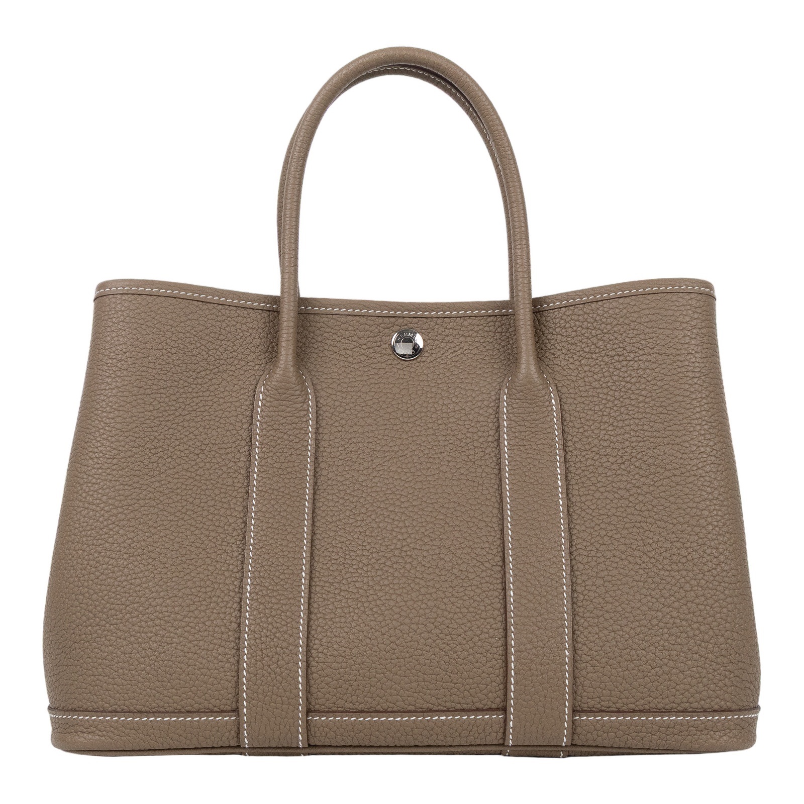 愛馬仕 Hermes Garden Party 花園派對包 30 大象灰 銀色五金 H051568CK18 /K SI 011 DB  原廠盒子/防塵袋/購買證明影本