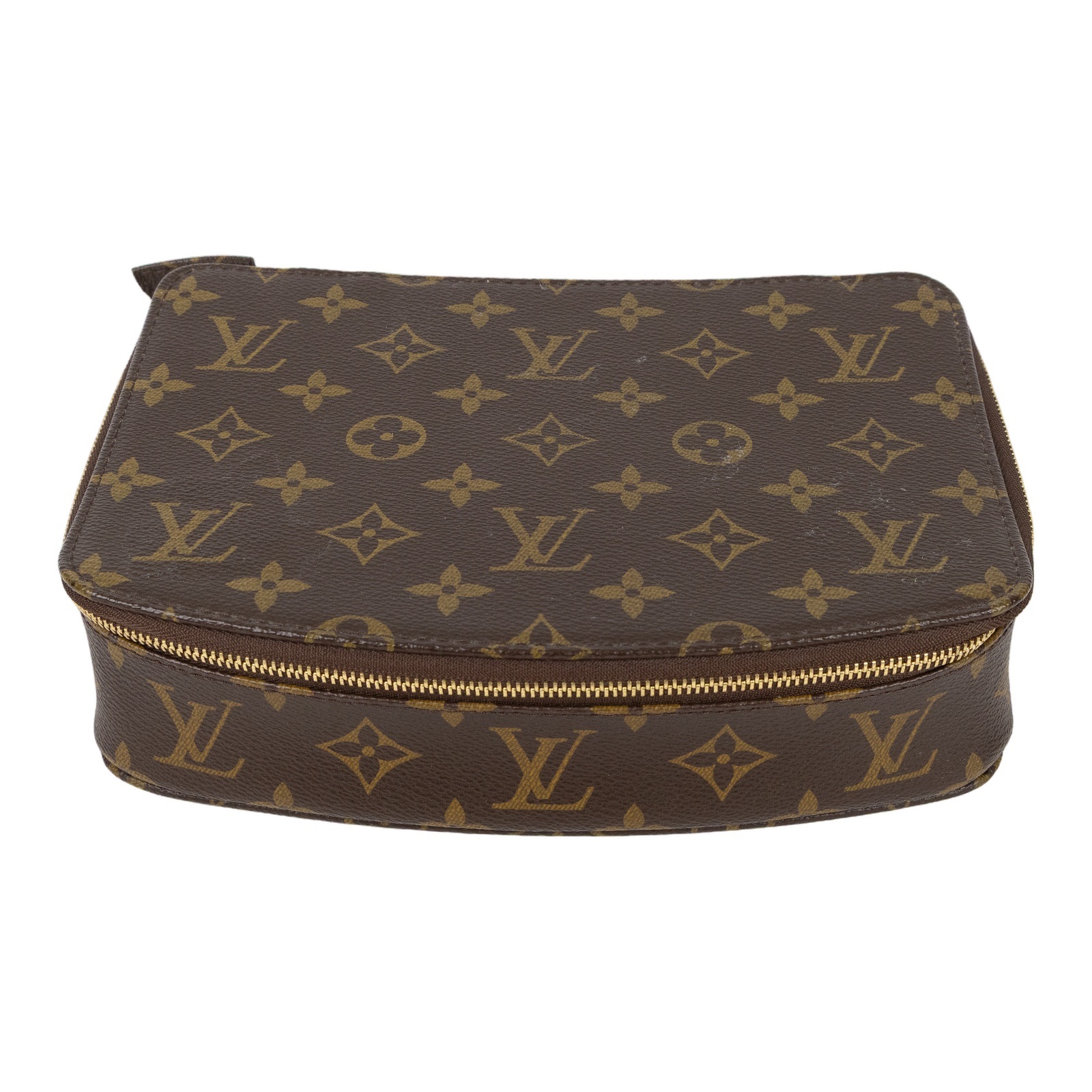 路易威登 LOUIS VUITTON 老花 Monogram 珠寶 飾品盒 M47350 原花珠寶收納盒 原廠盒子/購買證明/鎖頭