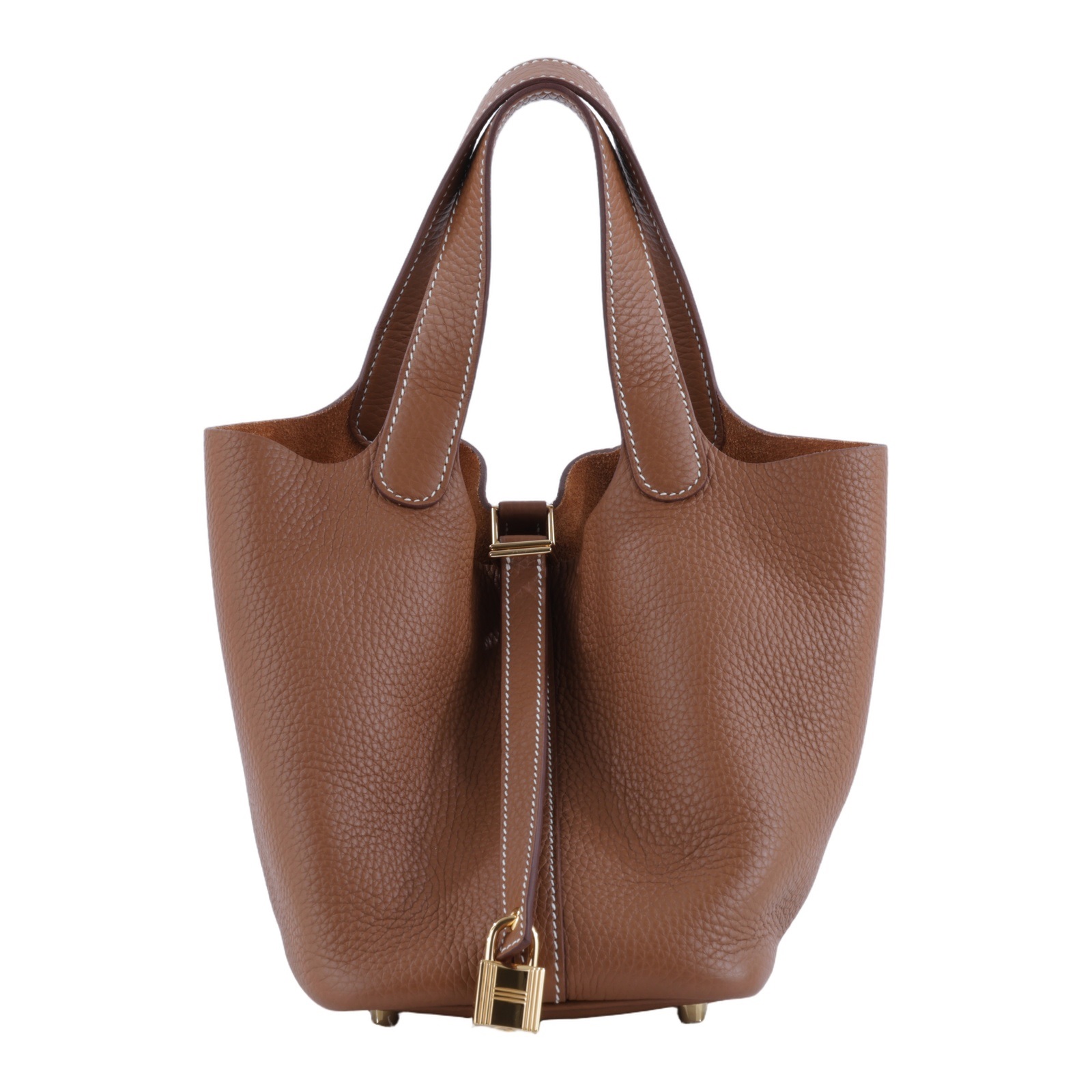 愛馬仕 Hermes Picotin Lock 18 菜籃子包 金色五金 金棕 H056289CC37 /K AK 001 MM  防塵袋/鎖組