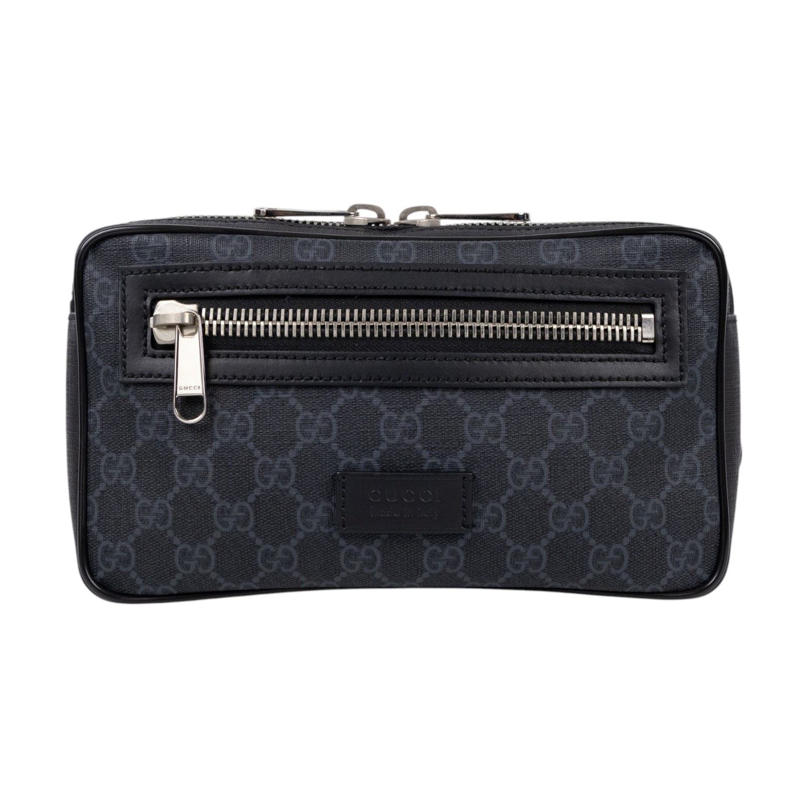 古馳 GUCCI Soft GG Supreme 腰包 胸包 斜背包 474293 K9RRN 黑GG Supreme 腰包 無附屬品