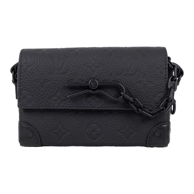 路易威登 LOUIS VUITTON Steamer 隨身 錢包 黑色 M81746 晶片款 黑原花壓紋Steamer肩背包 防塵袋