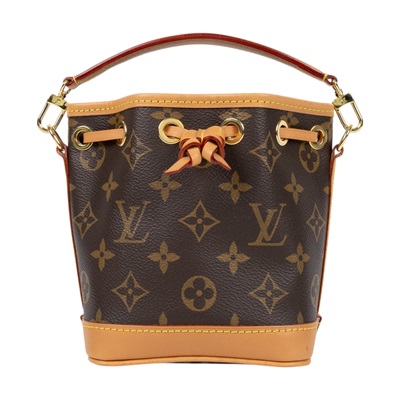路易威登 LOUIS VUITTON Nano Noé 原花 束口水桶包 M81266 晶片款 原花 NANO NOE水桶包 原廠盒子/防塵袋/購買證明/背帶