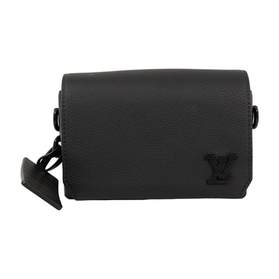 路易威登 LOUIS VUITTON 翻蓋隨身錢包 牛皮 黑色 M82085 晶片款 黑FASTLINE 可穿戴式錢包 背帶